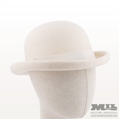 White bowler hat