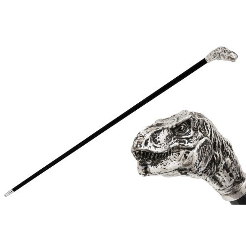 Silver T-Rex Cane Pasotti