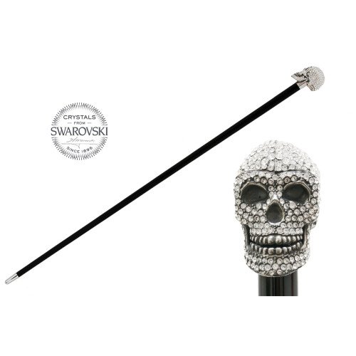 Swarovski skull Cane Pasotti